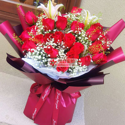 通辽30朵红玫瑰百合，做你余生故事里的人