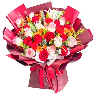 通辽22朵玫瑰百合,追求真爱幸福